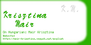 krisztina mair business card